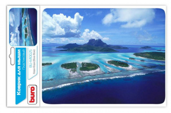 Коврик для мыши Buro BU-M10025 рисунок/Бора-Бора 230x180x2мм - купить недорого с доставкой в интернет-магазине