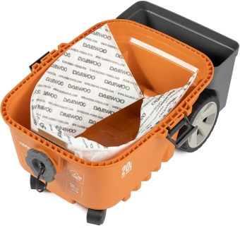 Строительный пылесос Daewoo DAVC 2014S 1400Вт (уборка: сухая/сбор воды/выдув) оранжевый - купить недорого с доставкой в интернет-магазине