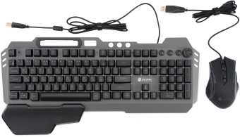 Клавиатура + мышь Оклик 700GMK клав:черный мышь:черный USB Multimedia LED (1533156) - купить недорого с доставкой в интернет-магазине