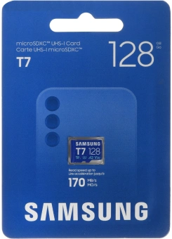 Флеш карта microSDXC 128GB Samsung MB-MB128T T7 w/o adapter - купить недорого с доставкой в интернет-магазине