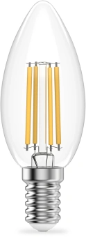 Лампа филам. Gauss Filament 12Вт цок.:E14 свеча св.свеч.бел.теп. (упак.:10шт) (32112) - купить недорого с доставкой в интернет-магазине