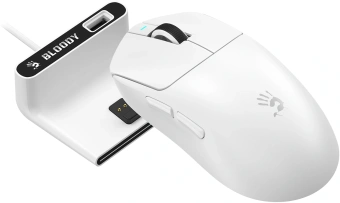 Мышь A4Tech Bloody R77 Ultra Dock белый оптическая 20000dpi беспров. USB 5but - купить недорого с доставкой в интернет-магазине
