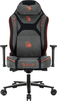 Кресло игровое A4Tech Bloody GC-680 серый/черный искусственная замша с подголов. крестов. металл - купить недорого с доставкой в интернет-магазине
