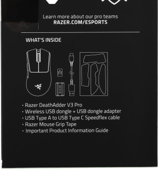 Мышь Razer DeathAdder V3 Pro белый оптическая 30000dpi беспров. USB-C 5but (RZ01-04630200-R3G1) - купить недорого с доставкой в интернет-магазине