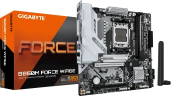 Материнская плата Gigabyte B850M FORCE WF6E SocketAM5 AMD B850 2xDDR5 mATX AC`97 8ch(7.1) 2.5Gg RAID+HDMI+DP - купить недорого с доставкой в интернет-магазине