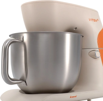 Миксер планетарный Vitek VT-PM0331 1800Вт кремовый/оранжевый - купить недорого с доставкой в интернет-магазине