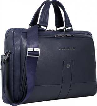 Деловая сумка Piquadro Carl CA6025S129/BLU с отделением для ноутбука темно-синий натур.кожа - купить недорого с доставкой в интернет-магазине