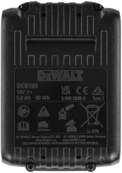 Батарея аккумуляторная DeWalt DCB1104P2 18В 5Ач Li-Ion (З/У в компл.) - купить недорого с доставкой в интернет-магазине