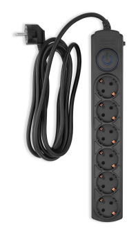 Сетевой фильтр Ippon BK-6-EU-3-16-B 3м (6 розеток) черный (коробка) - купить недорого с доставкой в интернет-магазине
