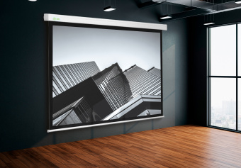 Экран Cactus 104.6x186см Wallscreen CS-PSW-104x186 16:9 настенно-потолочный рулонный белый - купить недорого с доставкой в интернет-магазине