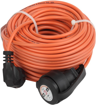 Удлинитель силовой Эра UPx-1e-3x0.75-30m-IP44 (Б0046812) 3x0.75кв.мм 1розет. 30м ПВС 6A без катушки оранжевый - купить недорого с доставкой в интернет-магазине
