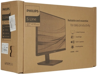 Монитор Philips 27" 272S1M(00/01) черный IPS LED 16:9 DVI HDMI M/M матовая HAS Piv 250cd 178гр/178гр 1920x1080 75Hz VGA DP FHD USB 6.05кг - купить недорого с доставкой в интернет-магазине