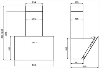 Вытяжка каминная Elikor Антрацит 60П-650-Е3Д черный управление: сенсорное (1 мотор) - купить недорого с доставкой в интернет-магазине