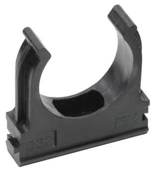 Держатель IEK CTA10D-CF32-K02-050 с защелкой 32мм пластик черный (упак.:1шт) - купить недорого с доставкой в интернет-магазине