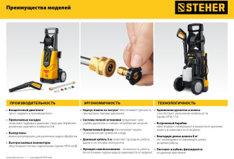 Минимойка Steher HPW-240B 3300Вт - купить недорого с доставкой в интернет-магазине