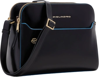 Сумка кросс-боди женская Piquadro Blue Square BD7149B2/N черная натур.кожа - купить недорого с доставкой в интернет-магазине