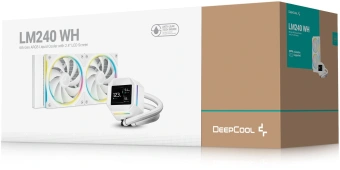Система водяного охлаждения Deepcool LM240 ARGB Soc-AM5/AM4/1200/1700/1851 белый 4-pin 19-36dB Al LCD 220W 1404gr Ret (R-LM240-WHDMMC-1) - купить недорого с доставкой в интернет-магазине