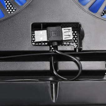 Подставка для ноутбука Buro BU-LCP156-B214 15.6"358x270x21мм 1xUSB 2x 140ммFAN 597г металлическая сетка/пластик черный - купить недорого с доставкой в интернет-магазине