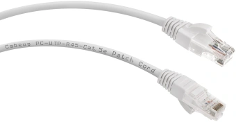 Патч-корд Cabeus PC-UTP-RJ45-CAT.5E-2M-WH U/UTP RJ-45 вил.-вилка RJ-45 кат.5E 2м белый ПВХ - купить недорого с доставкой в интернет-магазине
