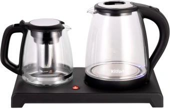 Чайный набор Kitfort КТ-6179 2л. 1500Вт черный корпус: стекло/пластик - купить недорого с доставкой в интернет-магазине
