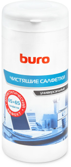 Салфетки Buro BU-Tmix универсальные туба 65шт влажных + 65шт сухих - купить недорого с доставкой в интернет-магазине