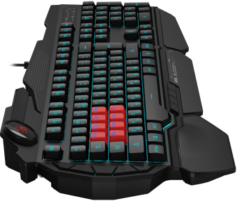 Клавиатура A4Tech B318 черный USB Multimedia for gamer LED (подставка для запястий) кабель 1.8м - купить недорого с доставкой в интернет-магазине