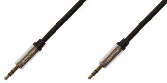 Кабель соединительный аудио Premier 5-332 3.0 Jack 3.5 (m)/Jack 3.5 (m) 3м. позолоч.конт. черный/серый - купить недорого с доставкой в интернет-магазине