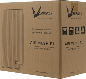 Корпус Formula Air Mesh G1 черный без БП mATX 1x80mm 2xUSB2.0 audio - купить недорого с доставкой в интернет-магазине