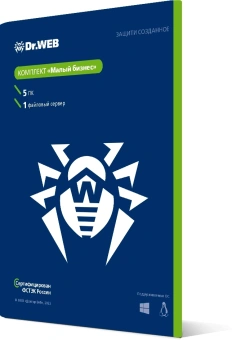 Программное Обеспечение DR.Web Малый бизнес серт.ФСТЭК России №5003 5ПК 1СРВ 5моб. 1г (BBZ-*C-12M-5-A3) - купить недорого с доставкой в интернет-магазине