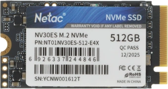 Накопитель SSD Netac PCIe 3.0 x4 512GB NT01NV30ES-512-E4X NV30ES M.2 2242 - купить недорого с доставкой в интернет-магазине