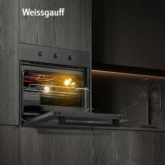 Духовой шкаф Электрический Weissgauff EOM 266 PMB черный - купить недорого с доставкой в интернет-магазине
