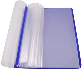 Папка-скоросшиватель Бюрократ -PS10BLUE A4 10 вкладышей боков.перф. пластик синий 0.12/0.16 - купить недорого с доставкой в интернет-магазине