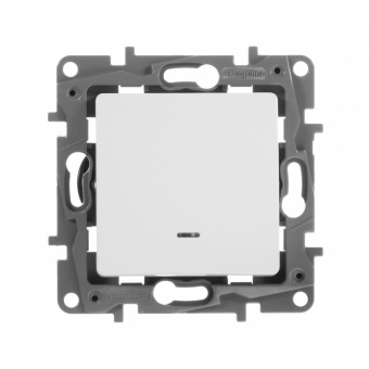 Выключатель Legrand Etika скрыт. 1кл. с подсветкой IP20 белый (672203) - купить недорого с доставкой в интернет-магазине