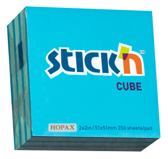 Блок самоклеящийся бумажный Stick`n 21337 51x51мм 250лист. 70г/м2 неон+пастель голубой 2цв.в упак. - купить недорого с доставкой в интернет-магазине