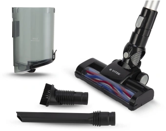 Пылесос Vitek Midnight VT-1832 120Вт черный/серебристый - купить недорого с доставкой в интернет-магазине