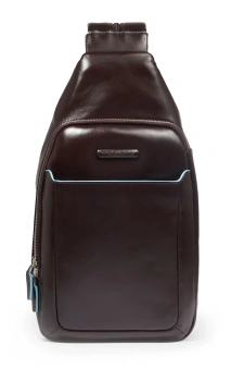 Рюкзак слинг мужской Piquadro Blue Square CA4827B2/MO коричневый кожа - купить недорого с доставкой в интернет-магазине