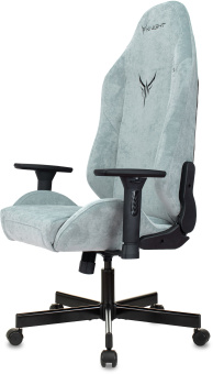 Кресло игровое Knight N1 Fabric серо-голубой Light-28 с подголов. крестов. металл - купить недорого с доставкой в интернет-магазине