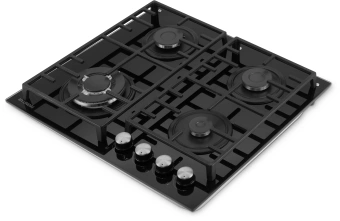 Газовая варочная поверхность Hyundai HHG 6438 BG черный - купить недорого с доставкой в интернет-магазине