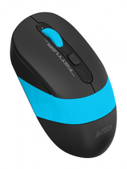 Мышь A4Tech Fstyler FG10 черный/синий оптическая (2000dpi) беспроводная USB (4but) - купить недорого с доставкой в интернет-магазине