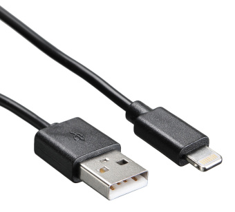 Кабель Buro USB-IP-1.2B2A USB (m)-Lightning (m) 1.2м черный - купить недорого с доставкой в интернет-магазине