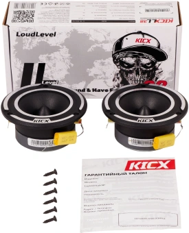 Колонки автомобильные Kicx LL 38 (без решетки) 90Вт 104дБ 4Ом 2.5см (1дюйм) (ком.:2кол.) широкополосные однополосные - купить недорого с доставкой в интернет-магазине