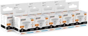 Лампа светодиодная Gauss Elementary 9Вт цок.:GU5.3 софит 12B св.свеч.теп.св./дневн. (упак.:10шт) (11519) - купить недорого с доставкой в интернет-магазине