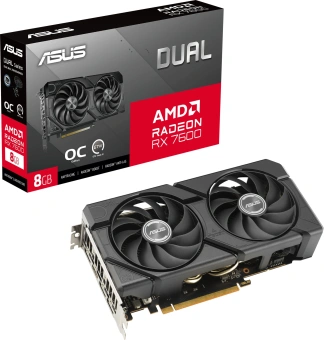 Видеокарта Asus PCI-E DUAL-RX7600-O8G-EVO AMD Radeon RX 7600 8Gb 128bit GDDR6 2280/18000 HDMIx1 DPx3 HDCP Ret - цена, купить или заказать с доставкой в интернет-магазине Видеокарта Asus PCI-E DUAL-RX7600-O8G-EVO AMD Radeon RX 7600 8Gb 128bit GDDR6 2280/18000 HDMIx1 DPx3 HDCP Ret - купить недорого с доставкой в интернет-магазине