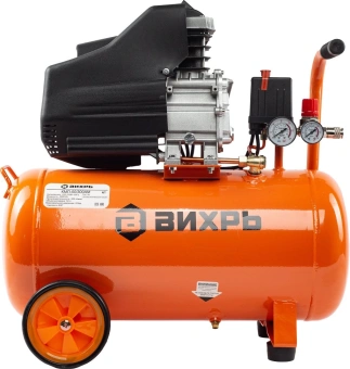 Компрессор поршневой Вихрь КМП-50/300АМ масляный 300л/мин 50л 2000Вт оранжевый - купить недорого с доставкой в интернет-магазине