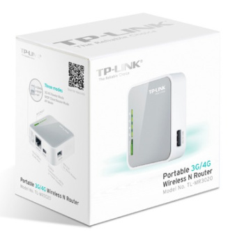 Роутер беспроводной TP-Link TL-MR3020 N300 10/100BASE-TX/4G ready белый - купить недорого с доставкой в интернет-магазине