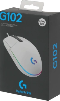 Мышь Logitech G102 LightSync белый оптическая 8000dpi USB 6but (910-005809) - купить недорого с доставкой в интернет-магазине