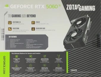 Видеокарта Zotac PCI-E 5.0 RTX 5060TI 8GB TWIN EDGE NVIDIA GeForce RTX 5060TI 8Gb 128bit GDDR7 2572/28000 HDMIx1 DPx3 HDCP Ret - купить недорого с доставкой в интернет-магазине