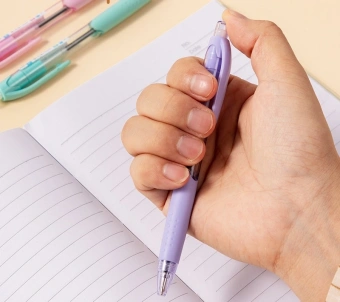 Ручка шариков. автоматическая Deli Every EQ41-BL прозрачный/ассорти d=0.7мм син. черн. резин. манжета - купить недорого с доставкой в интернет-магазине