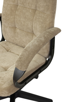 Кресло руководителя Бюрократ CH 002 Fabric песочный Light-21 крестов. пластик - купить недорого с доставкой в интернет-магазине