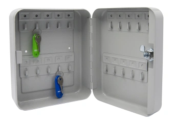 Шкафчик для ключей Silwerhof на 20ключ. 200x160x80мм комппл.20 брелков серый металл - купить недорого с доставкой в интернет-магазине